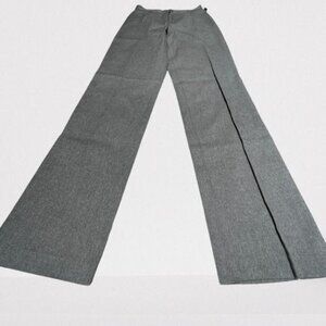 Fendissime Made in Italy Women's Straight Leg Trouser Dress Pants Size 40 Gray